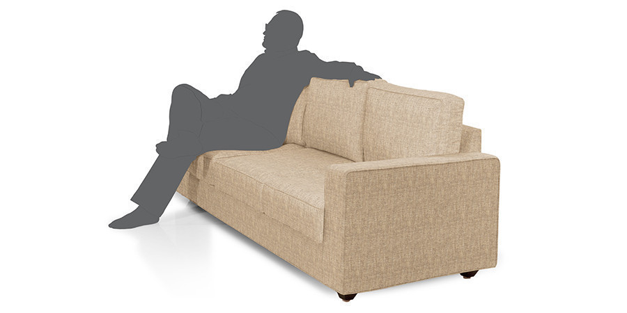 Flemingo Fabric Sofa 3Seater(Cream)
